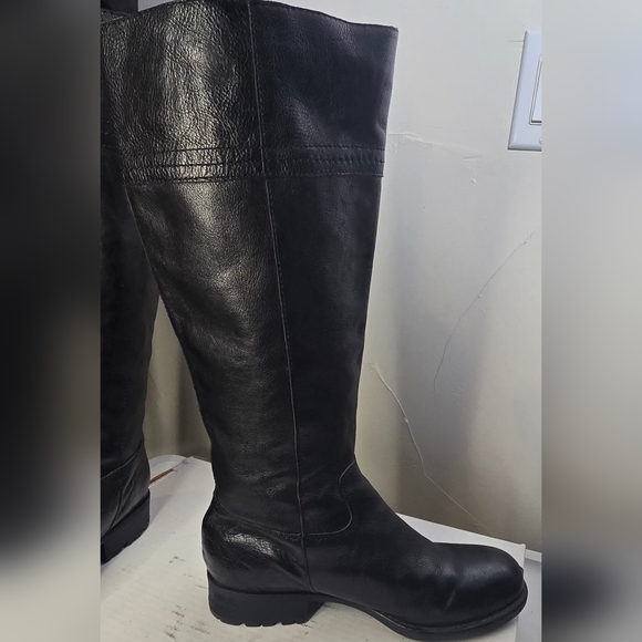 Franco Sarto Black Leather Boots 8 - Picture 2 of 11